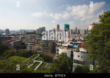 Vista di Macao a nord dal Monte Fort, Macao Foto Stock