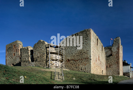 Le rovine del castello di Bauska Lettonia Foto Stock