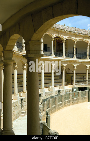 All'interno dell'arena in ronda spagna andalusia Foto Stock