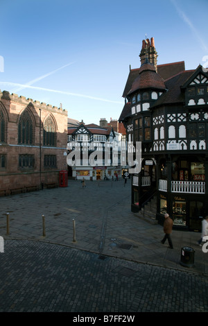 Vista da righe verso la croce di Chester Foto Stock