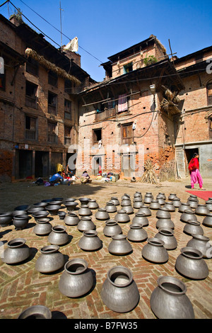 Pottery Square, Bhaktapur, Nepal, Asia Foto Stock