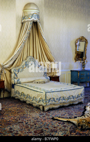 Mobili per interni bed Scià Reza estate villa Sa'annuncio Abad Palace Saadabad complesso museale tehran iran Foto Stock