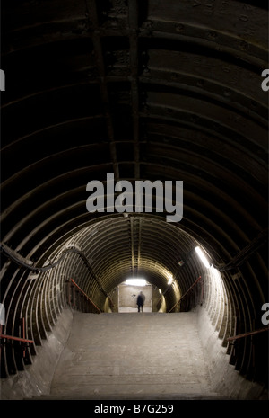 Clapham North Deep-Level WW2 Air Raid Shelter. Foto Stock