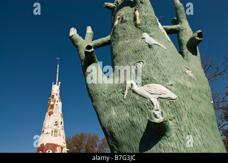 Ed Galloway il Totem Pole Park, Foyil, Oklahoma, Stati Uniti d'America. Foto Stock