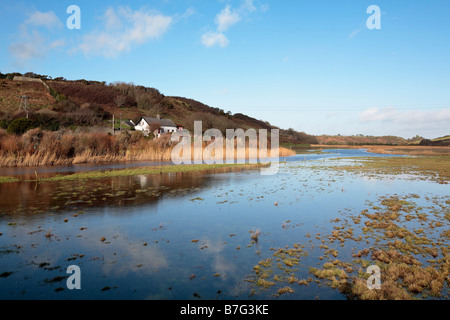 Cottage sul lago in Annestown Foto Stock