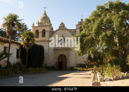 La missione di San Carlo Borromeo del Rio Carmelo nel Carmelo, California Foto Stock