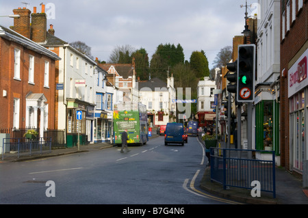 Bell Street guardando verso il High Street Reigate Surrey Foto Stock