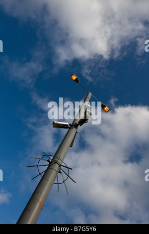 Telecamere TVCC su un palo Foto Stock