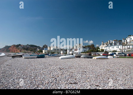 Spiaggia a Budleigh Salterton, DEVON REGNO UNITO Foto Stock