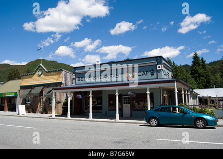 Reef storico Cottage Bed & Breakfast e il cafe, Broadway, Reefton, Buller District, West Coast, Nuova Zelanda Foto Stock