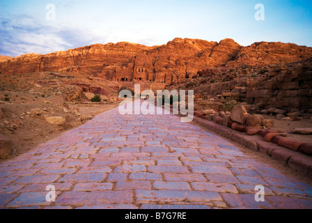 Colonade street Petra Giordania Foto Stock