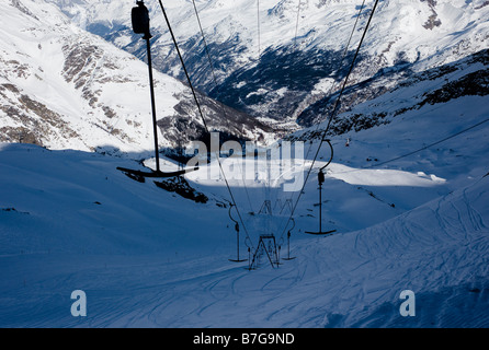 Ski Resort, Saas Fe Foto Stock