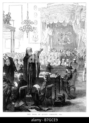 La versione di prova di Regina Carolina 1820 xix secolo illustrazione Foto Stock