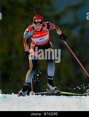 Magdalena Neuner Wallgau Weltcup Biathlon 10 km Verfolgung Frauen Ruhpolding 13 01 2008 Foto Stock