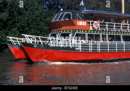 Tour in Barca Rio Parana Delta piastra rio buenos aires argentina Foto Stock
