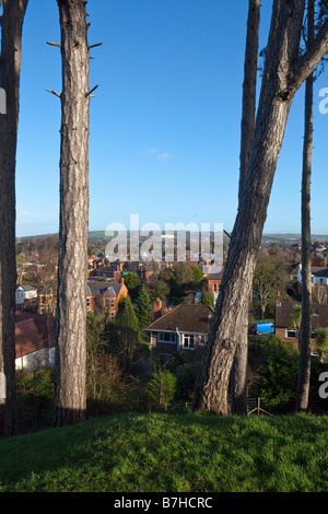 Vista di Belfast, Irlanda, dal Parco Shandon mound Foto Stock