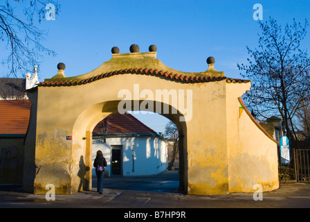 Ingresso al Museo Kampa sull'isola di Kampa a Praga Repubblica Ceca Europa Foto Stock