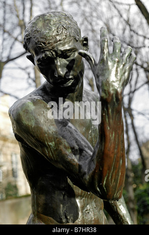 Dettaglio del 'borghesi di Calais' da Rodin a Museo Rodin in Hotel Biron, Parigi, Francia Foto Stock