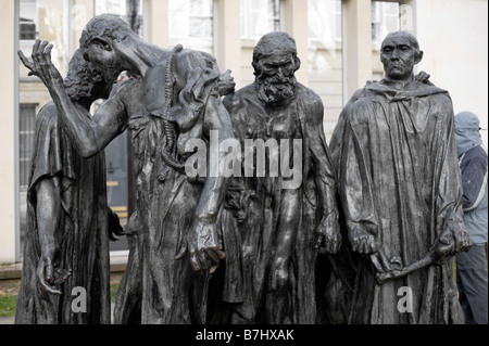 'I Borghesi di Calais' da Rodin a Museo Rodin in Hotel Biron, Parigi, Francia Foto Stock