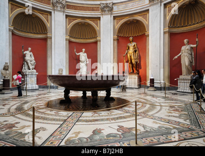 Sala Rotonda al Museo Pio Clementino Sala Rotonda Musei Vaticani Città del Vaticano Roma Italia Europa Foto Stock