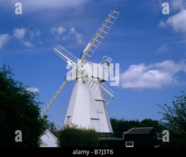 Palo di legno mulino con vele di brevetto Sandwich Kent Foto Stock