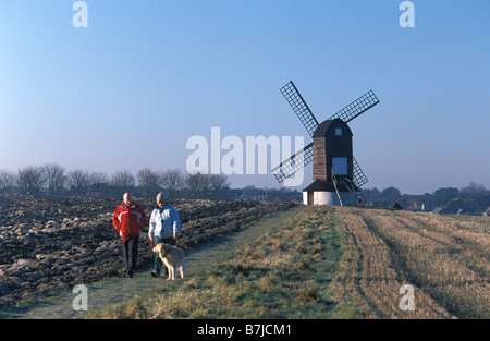 Pitstone Windmill nel Buckinghamshire probabilmente il più antico mulino a vento nel Regno Unito circa 1627 Foto Stock