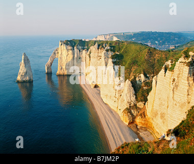 Francia Normandia le Scogliere di Etretat Foto Stock