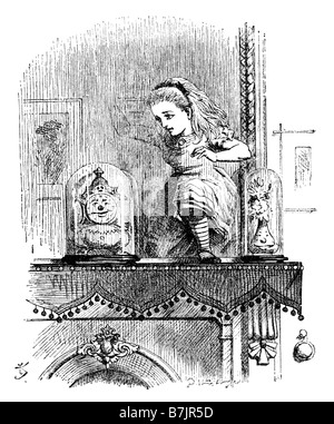 Alice attraverso il Looking Glass Illustrazione da Sir John Tenniel 1820 al 1914 Foto Stock