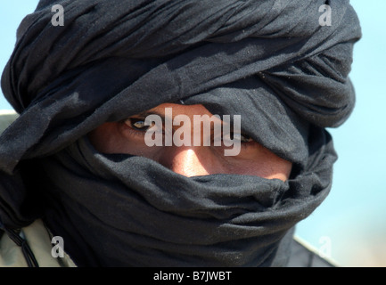 Il Tuareg uomo in Mauritania in headress locale Foto Stock