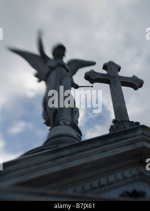 Buenos Aires Argentina lapidi in La Recoleta Cemetery Foto Stock