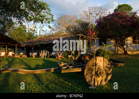 Honduras, Copan, Hacienda San Lucas. Hacienda San Lucas, 100 anni di proprietà che è stato convertito in un eco-lodge nel 2000 Foto Stock