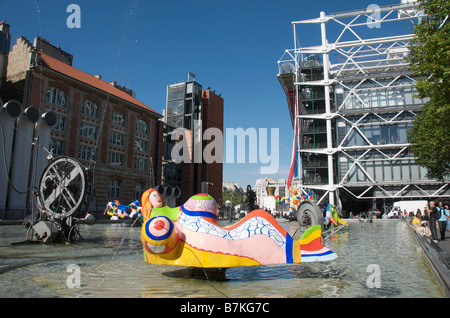 Posizionare Stravinsky - la famosa fontana, Parigi Foto Stock