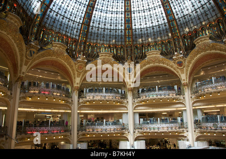 Grandi magazzini Galeries Lafayette Paris 9e arr. Ile de France. Francia Foto Stock