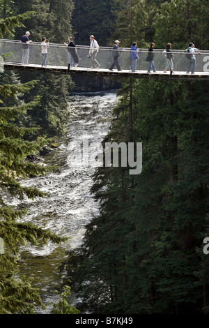 Ponte Sospeso di Capilano, North Vancouver, British Columbia, Canada Foto Stock