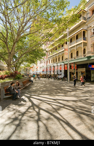 Queen Street Mall, Brisbane, Queensland, Australia Foto Stock