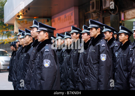 Guangzhou poliziotti cinesi in formazione Foto Stock