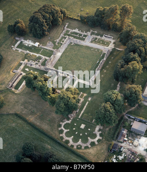 Abbazia di Hailes Gloucestershire rovine vista aerea Foto Stock