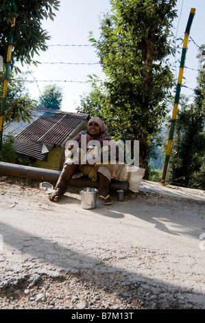 MacLeodganj nei foothills dell'Himalaya. Dharamsala. Himachal Pradesh. India. Foto Stock