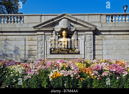 John Purroy Mitchel Memorial su East Drive, Central Park, New York, Stati Uniti d'America Foto Stock