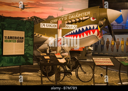 Curtiss P 40 Warhawk è il Museo del Volo a Seattle nello Stato di Washington STATI UNITI D'AMERICA Foto Stock