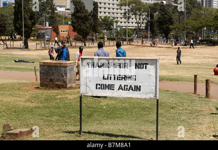 Uhuru Park nel centro di Nairobi Foto Stock