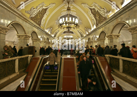 Stazione Komsomoll'skaja, Mosca, Russia Foto Stock