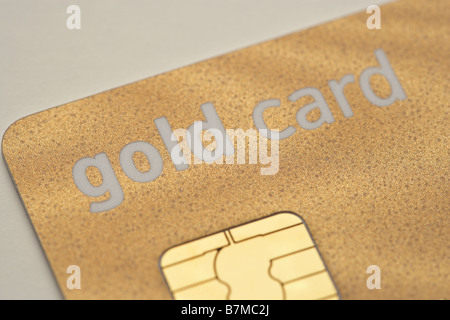Carta Gold Credit Foto Stock