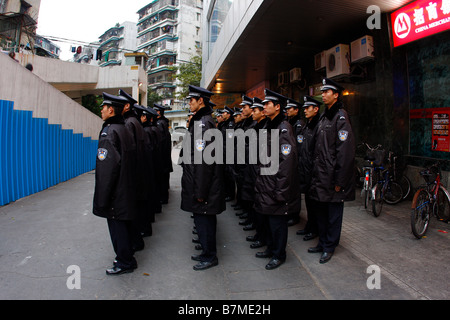 Guangzhou poliziotti cinesi in formazione Foto Stock