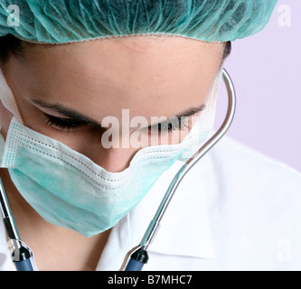 Professional giovane medico del lavoro Close up Foto Stock