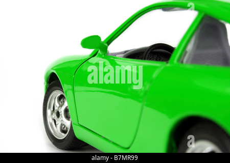 Vista laterale di una macchina fantastica isolato su bianco Foto Stock