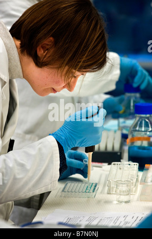 AstraZeneca ricerca laboratorio dedicato al lavoro su una cura per il morbo di Alzheimer in Södertälje in Svezia Foto Stock