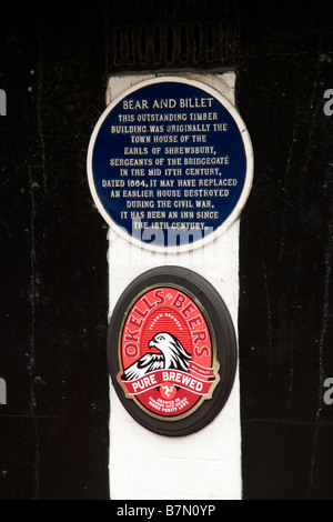 Orso e la billetta Inn un vecchio Graticcio edificio nel centro della vecchia città medievale di CHESTER Inghilterra England Foto Stock