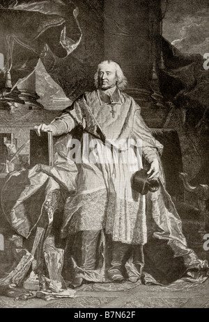 Jacques Benigne Bossuet, 1627 - 1704. Vescovo di Meaux, teologo francese, predicatore di corte e famoso oratore di pulpito. Foto Stock