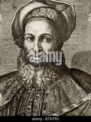 Ritratto di Pietro Aretino, 1492 - 1556. Autore, drammaturgo, poeta e satirista italiano. Foto Stock